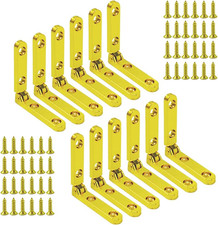 Mini Hinge For Wood Jewelry Box 90 Degree Golden With Screws 12 Pack NEW