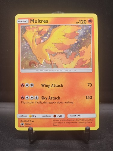 Pokemon Moltres - SM143 Cosmos Holo Promo Sun & Moon Promo MP