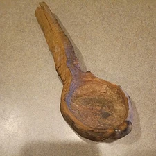 Primitive Hand-Carve Wooden Spoon Stirring Paddle Vintage Farmhouse Decor Gnarly