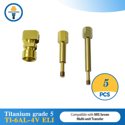 5 pcs Multi-Unit Pick-Up transfer fits to MIS Seven with long and short screws