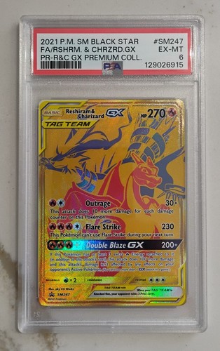 Reshiram & Charizard-GX graded PSA 6 for sale on eBay