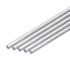 Uxcell 5Pcs 3/8"(10mm) Dia Round Aluminum Rod, 13"(330mm) Long 6061 Aluminum