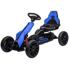 66lb Rated Kids Pedal Kart 39.25x22.75x23in Adjustable Seat Blue