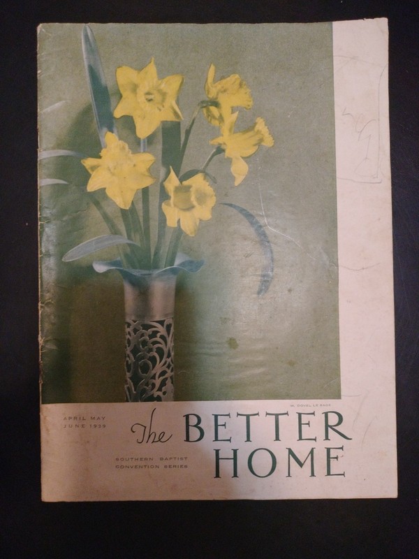 1939 issue of The Better Home Magazine Southern Baptist Convention Series