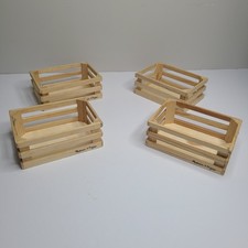 Melissa  Doug Wooden Food Group Crates Lot of 4 Replacement Play Kitchen Empty