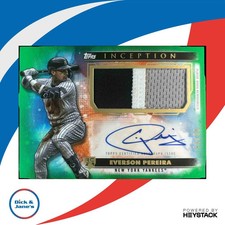 2024 Topps Inception Everson Pereira Auto Patch Green /99 RC New York Yankees