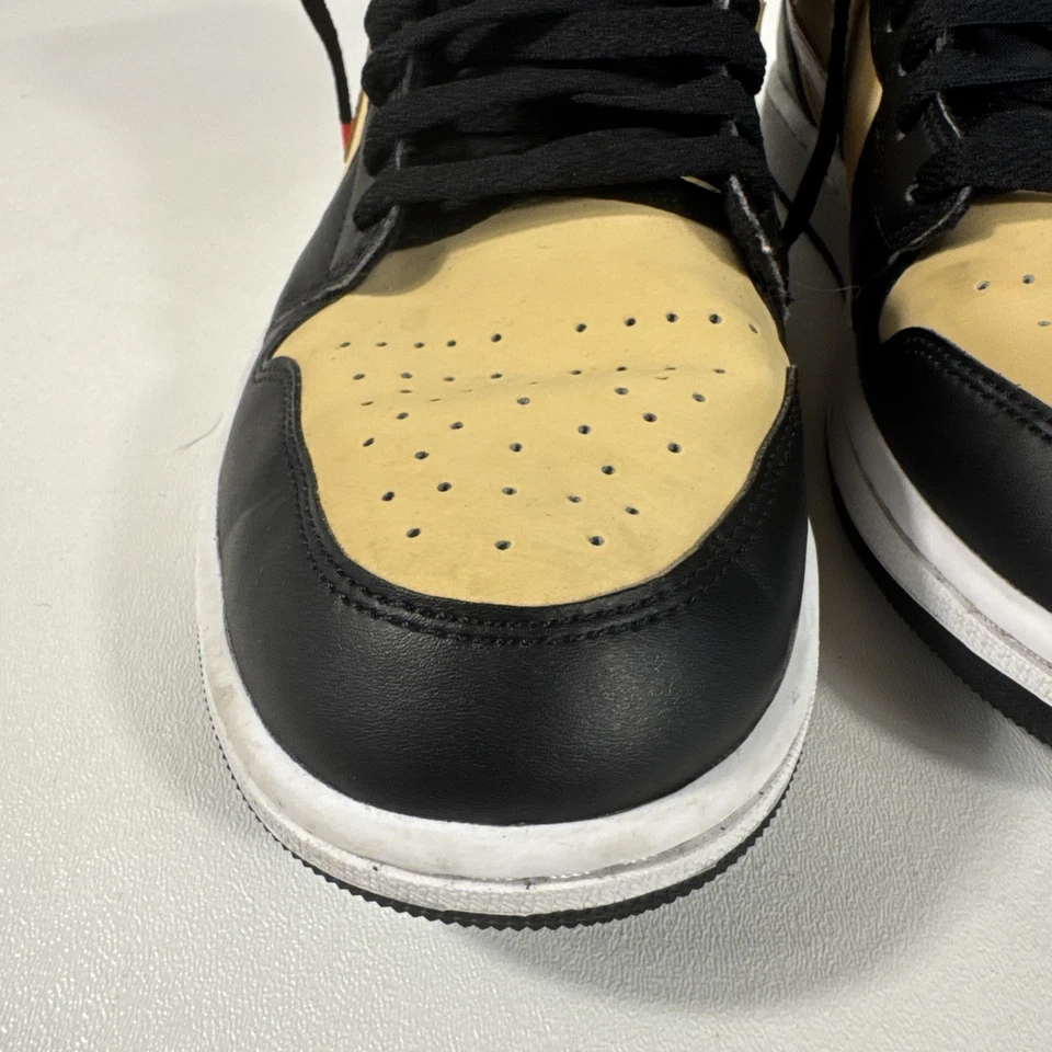 Nike Air Jordan 1 Mid Tartan Swoosh Cuadros Negro Tostado Cuadros Para hombres 11 DZ5329-001 Foto 3 de 4