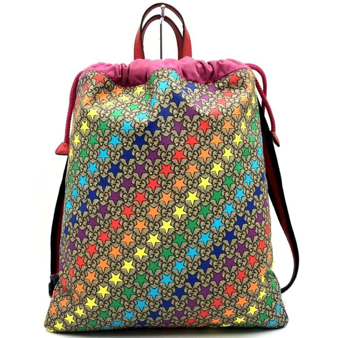 Sac à dos enfant GUCCI sac à dos Rainbow Star GG toile suprême rose R