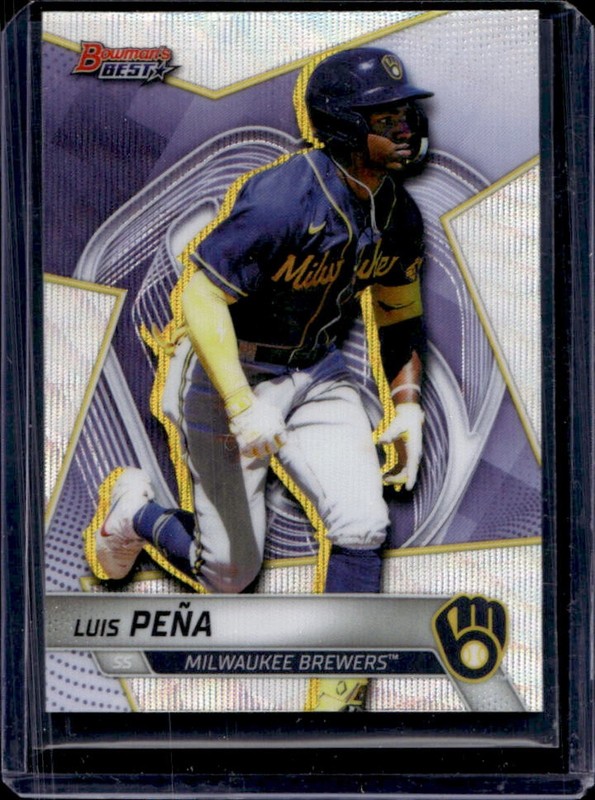 2025 Bowman's Best Luis Pena Top Prospects Wave Refractor #TP-24 Brewers