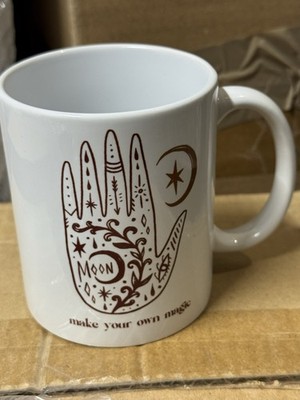 Celestial Make Your Own Magic 16oz White Ceramic Coffee Mug Astrology New Gift