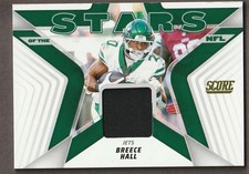 2025 Panini Score Breece Hall Stars Of The NFL Patch #SNJ-BHL Jets