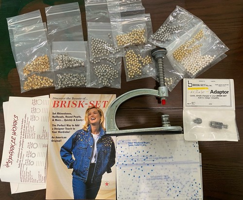 Brisk Set II Round Pearl Setter & Nailhead Rim Set Adaptor & Many Pearls etc