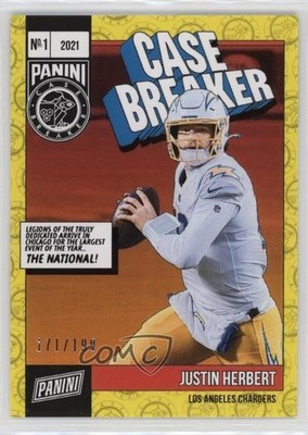 2021 Panini National Convention Case Breaker 171/199 Justin Herbert #CB4 b8r