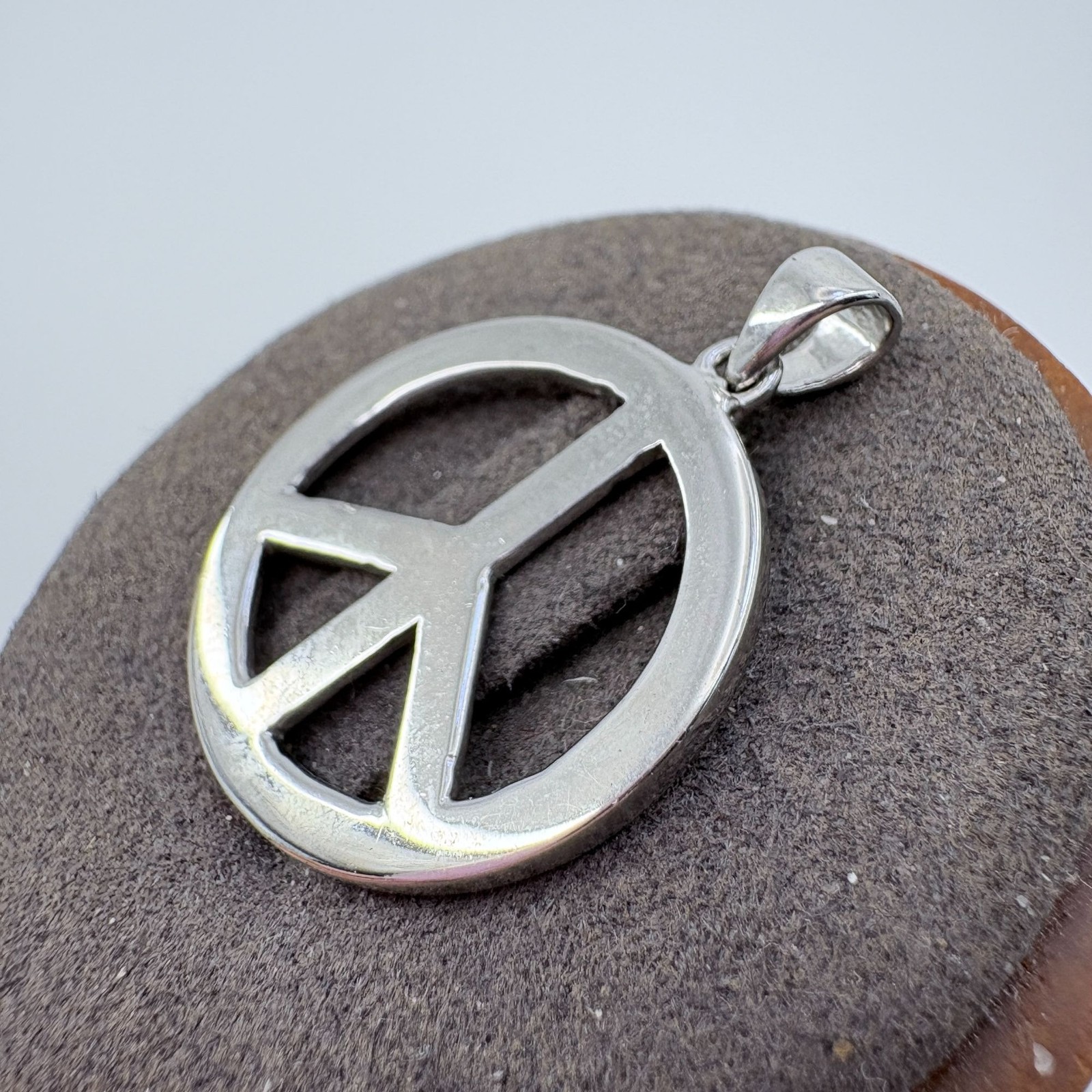 VTG Solid Sterling Silver 925 Reversible Peace Si… - image 4