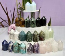 Wholesale Lot 28 Pcs Natural 1” Mix Crystals Mini Obelisk Tower Point