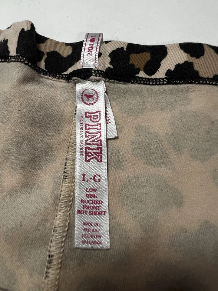 VTG VICTORIA'S SECRET PINK L LEOPARD LOGO VINTAGE RARE BOYSHORT PANTIES VS Y2K - Image 3 of 4