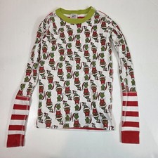 Hanna Andersson Grinch Youth Pajama shirt 12 Organic Cotton