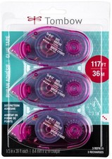 Tombow Mono Adhesive Dots Refill Permanent Value Pack 3/Pkg-.33"X39' Each, For U