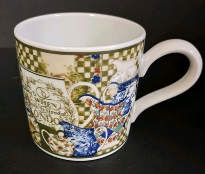 Wedgwood Home Mug Collection Green Jug Collage Porcelain Coffee Cup 12 Oz, 1995