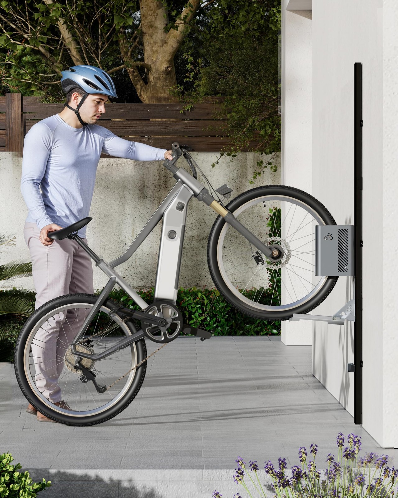 monTEK Automatic Lift EBike Rack – Fits 24-29" Tires, Heavy-Duty Vertical Wal...