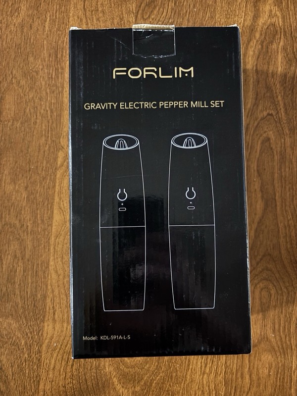Forlim Gravity Electric Pepper Mill Set Model KDL-591A-L-S , BRAND NEW