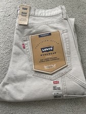 Levi's 568 Loose Carpenter Double Knee Pants Gray Men's True Sz. 32Wx30L See Des