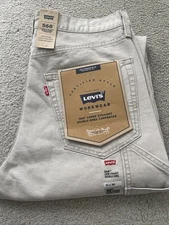 Levi's 568 Loose Carpenter Double Knee Pants Gray Men's True Sz. 32Wx30L See Des
