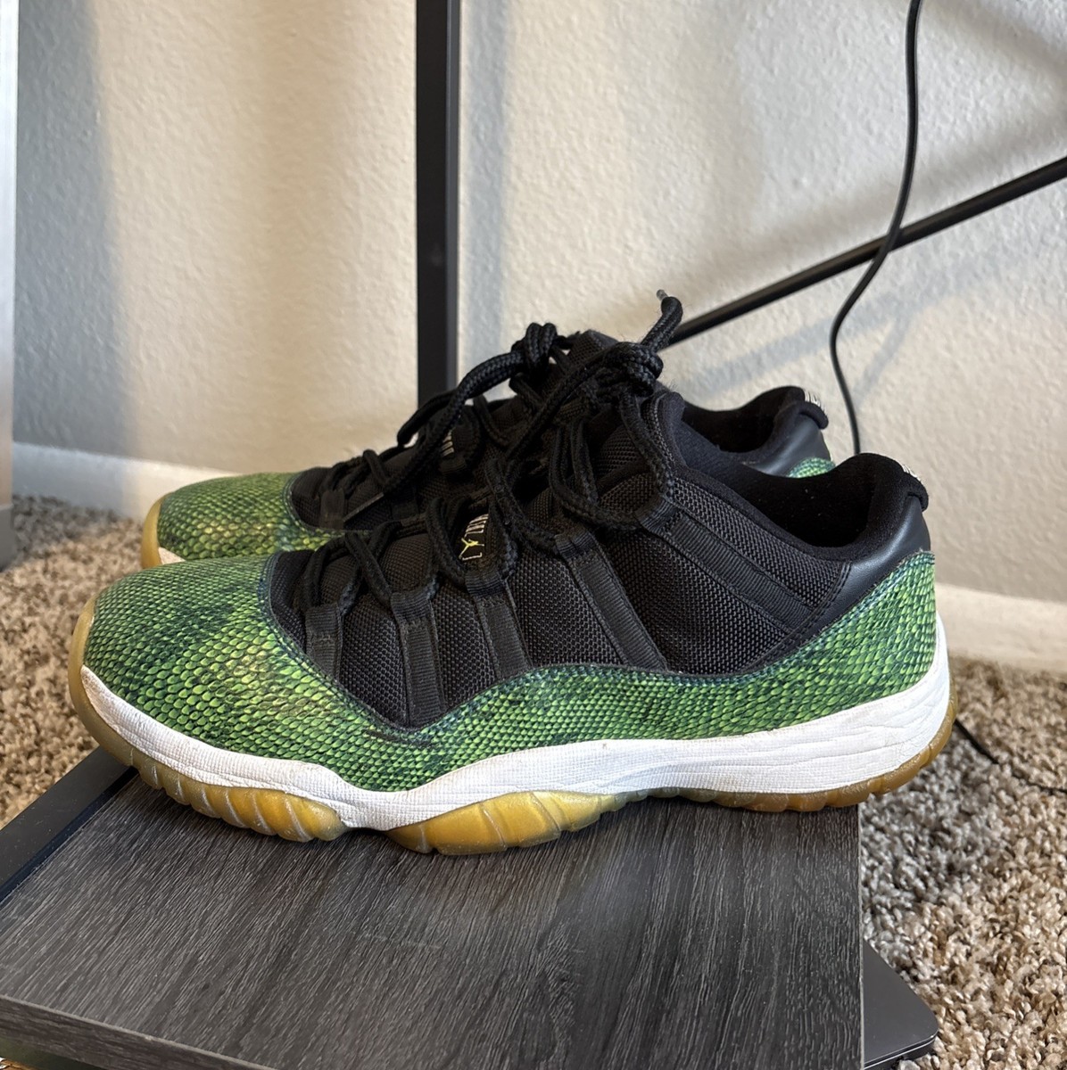 Nike Air Jordan 11 Retro Low Nightshade Green Snakeskin Size 10.5