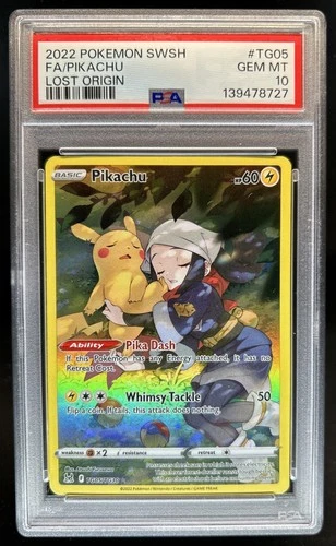 2022 Pokemon SWSH Lost Origin Pikachu Trainer Gallery #TG05/TG30 PSA 10 GEM MINT