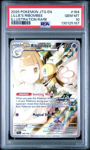 2025 Pokemon Journey Together Lillie's Ribombee #164/159 PSA 10