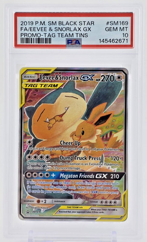 Eevee & Snorlax-GX graded PSA 10 for sale on eBay