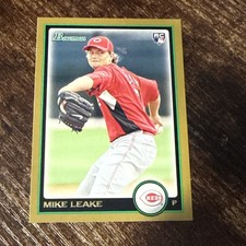 2010 Bowman Gold Mike Leake  196 Cincinnati Reds