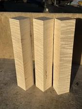 1 Pc. Premium  Curly Maple  turning pc 2x2x12"  CLEAN!!! High Figured