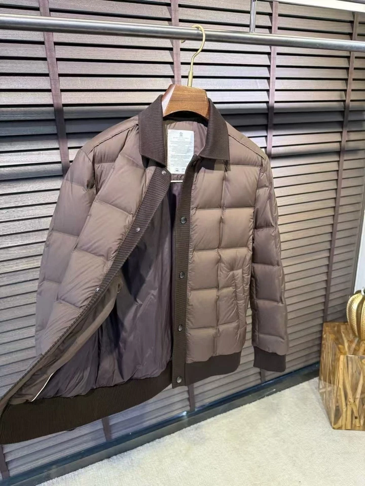 Brunello Cucinelli Para hombres Aire Libre Ocio Solapa Plumón Chaqueta Invierno Abrigo Cálido Foto 4 de 4