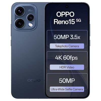 Oppo Reno15 5G (Blue, 8GB RAM 256GB Storage) 7 Gen 4 Processor Global Version.