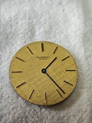 Altes mechanisches Uhrwerk Universal Genève von Armbanduhr mit Zifferblatt