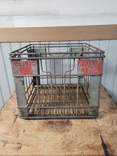 Vintage Coburg Metal Dairy Milk Crate, Ashley SC. SEE PICTURES. 