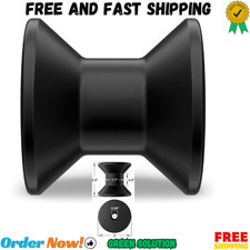 Black Boat Trailer Bow Stop Roller 3 x 1/2 Inch Protective Rubber Roller
