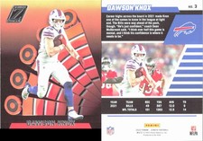Dawson Knox 2022 Zenith Buffalo Bills