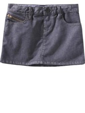 NWT new GAP KIDS Jean Denim Zip SPARKLY Glitter Embellished Mini SKIRT 5 R