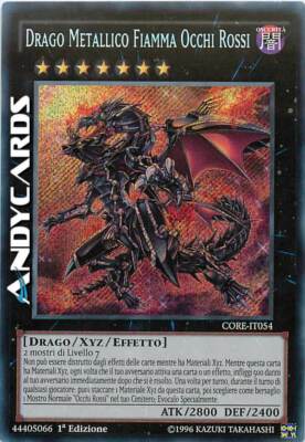 METALLDRACHE FLAMME ROTE AUGEN   Secret   CORE IT054 (1. Auflage)   YUGIOH!