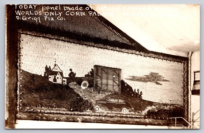 Postcard RPPC Today Panel at the World's Only Corn Palace Mitchell, SD PC402