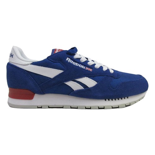 Reebok Hombre Cuero Clásico Clip Tenis Tenis para Correr-BS9273-Azul | eBay
