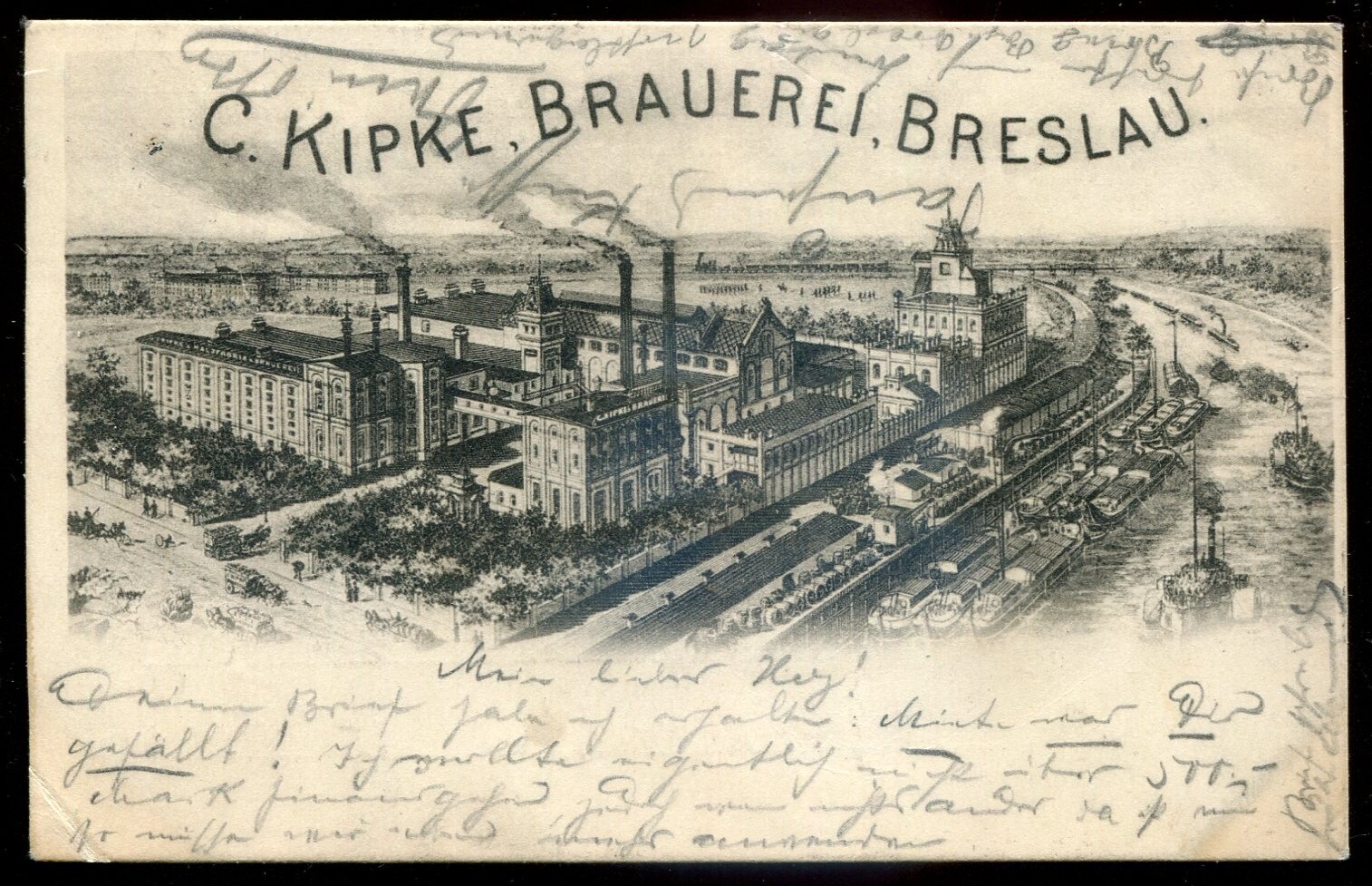 GERMANY Breslau/ POLAND Wroclaw Postcard 1899 C. Kipke Beer Brewery Advertising eBay