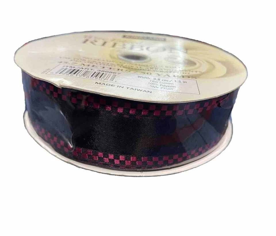 NEW Kirkland Signature Ribbon Striped Wire Edged 1.5” 50 Yards Easter Spring - Image 2 of 4