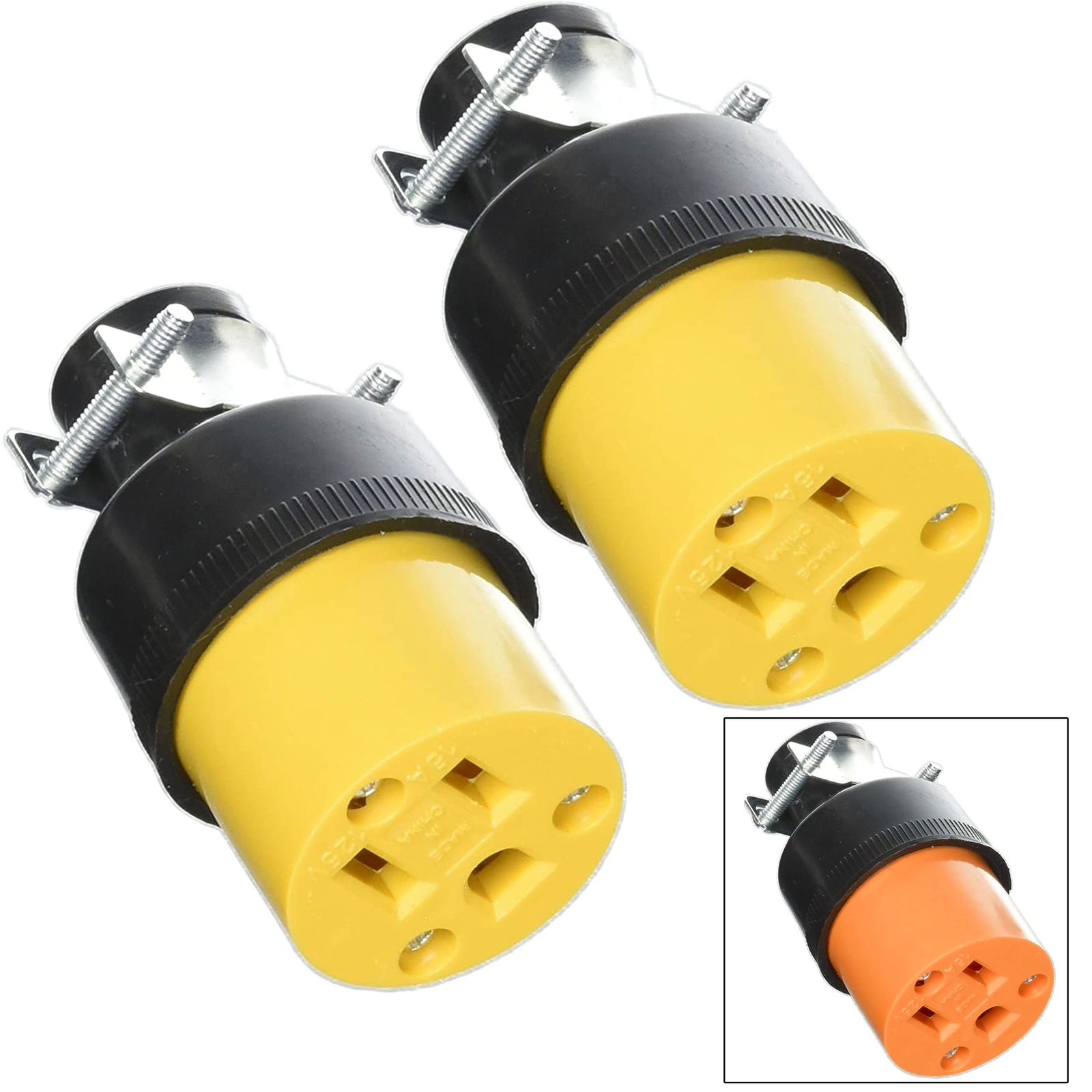2 Pc Female Extension Cord Repair Replacement Electrical Plugs End Heavy  Duty 7795735276471 | eBay