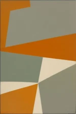 Large Abstract Painting 2x3 ft. Complex Geometric Demrin Fine Art Original NEW