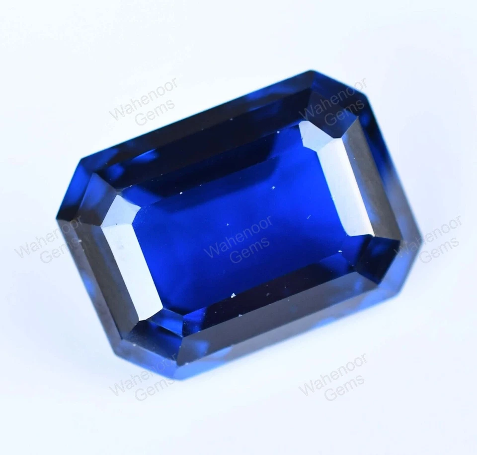 Piedra preciosa suelta certificada corte esmeralda azul 21,65 quilates tanzanita natural D' Block Foto 2 de 4