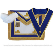 Masonic Regalia CRAFT PROVINCIAL FULL DRESS APRON + COLLAR + GLOVES LAMBSKIN NEW