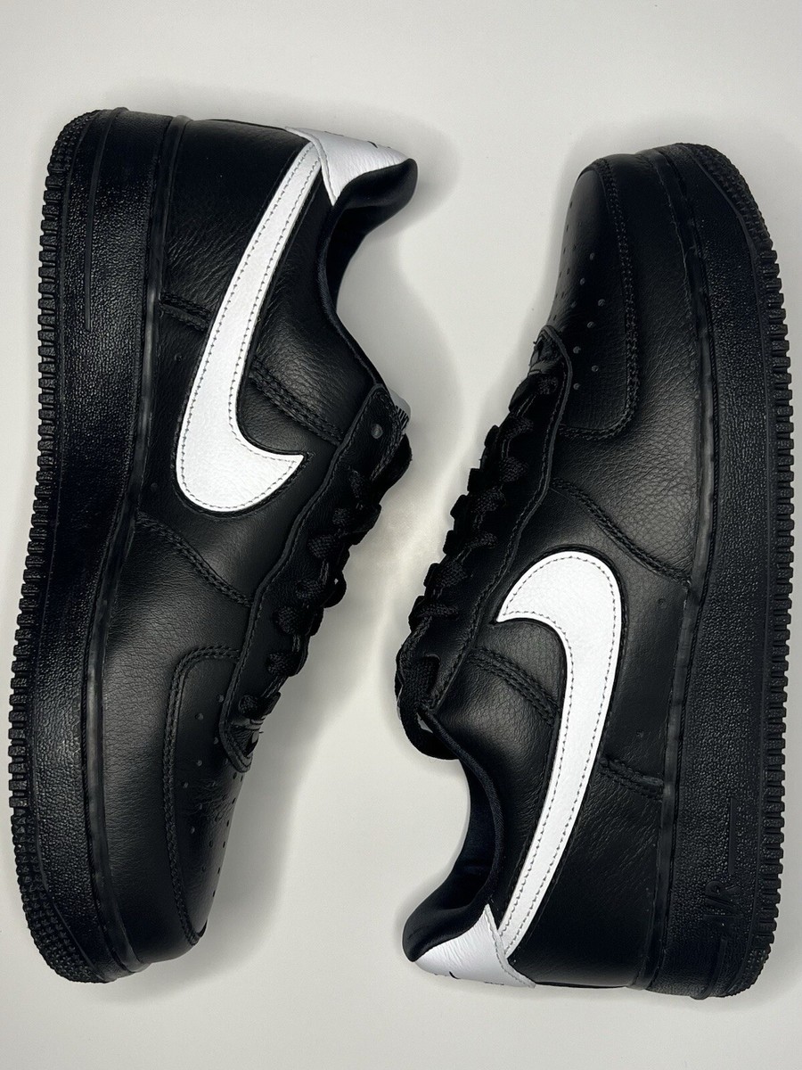 Nike Air Force 1 Low Retro QS Black White Sneakers, Men Size 10